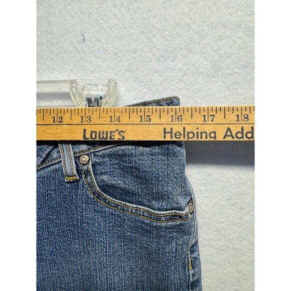 Non Stop Womens Mid-Rise Cuffed Denim Capris Size 9 Jonstop Brand Stretchy Blend - Picture 6 of 11